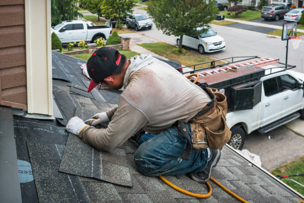 Professional Roofing technician working in Hainesport, NJ